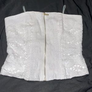 New Guess Marciano lace crochet floral Bustier 2 S